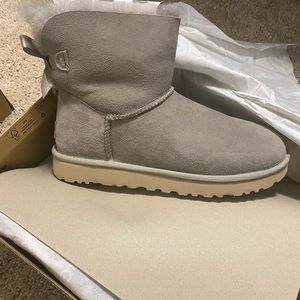 Ugg Mini Bailey Bow II Boot - Gray